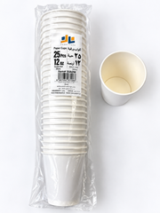 DOUBLE PAPER CUP WHITE 25PCS