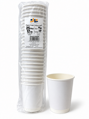 DOUBLE PAPER CUP WHITE 25PCS